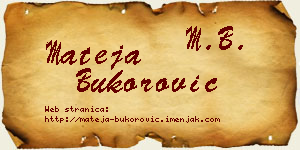 Mateja Bukorović vizit kartica